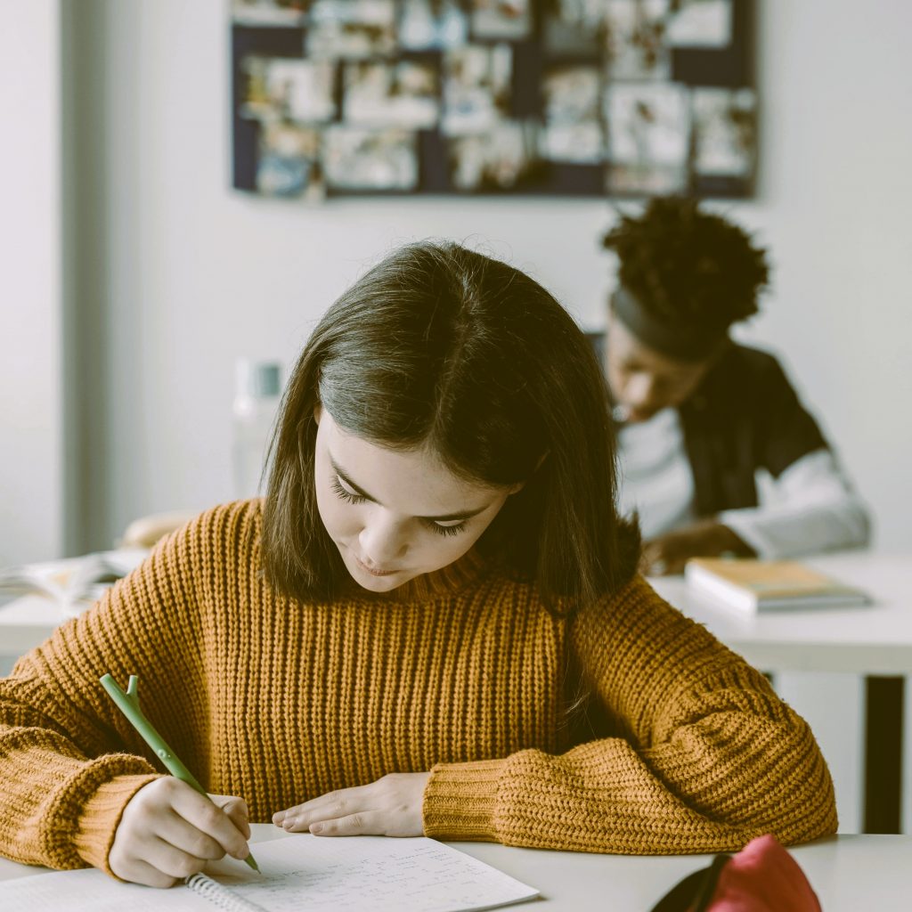 Deux élèves en cours particuliers collectifs révisent le bac et le brevet et gagnent en confiance.